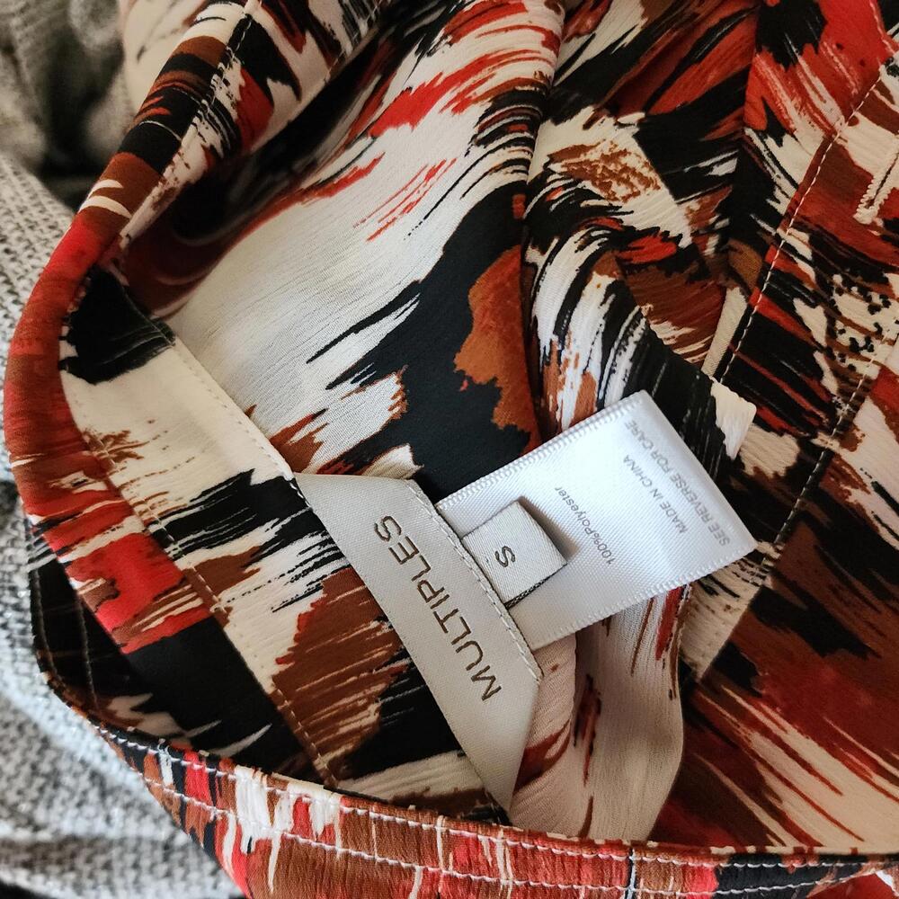 Flawless Multiples blouse button up long colorful… - image 6